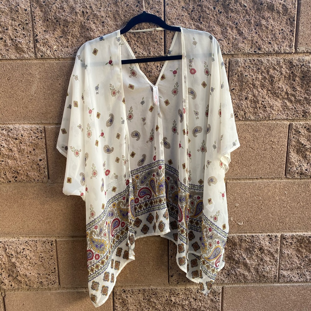 Print Sheer Kimono